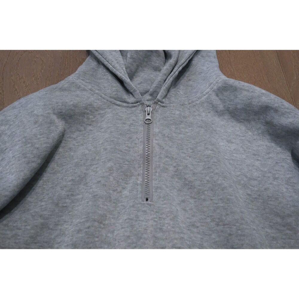 SZA SOS Album Graphic Half Zip Hoodie Gray Size M Medium Fleece Sweatshirt
